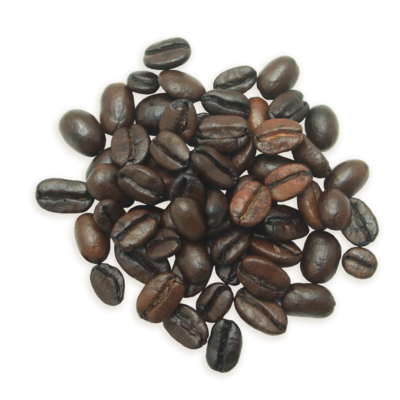 A cluster of Tantalizing Turkish coffee beans, a darker roast.